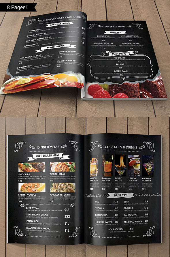 in menu đẹp giá rẻ