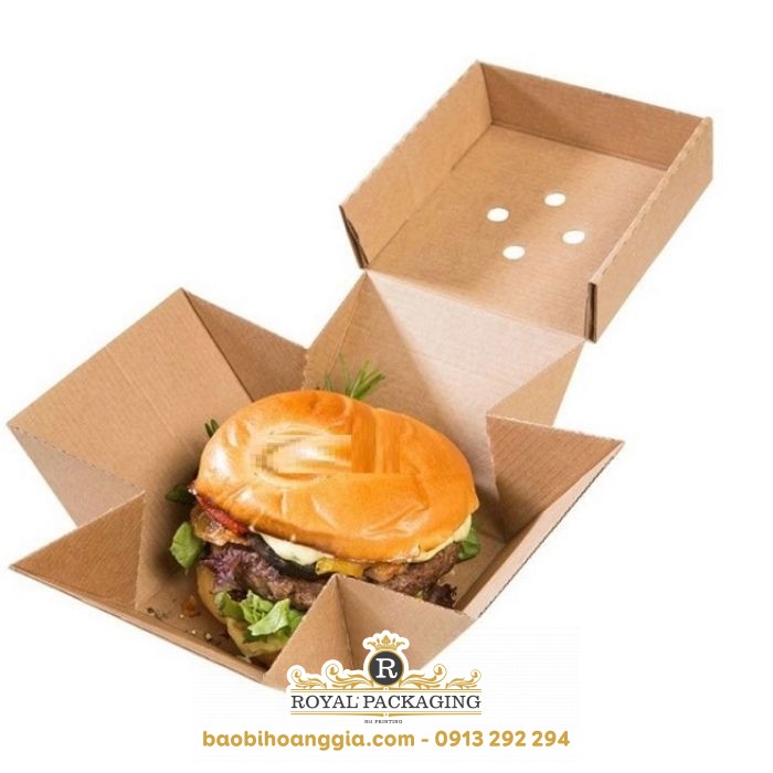 hộp giấy đựng bánh hamburger